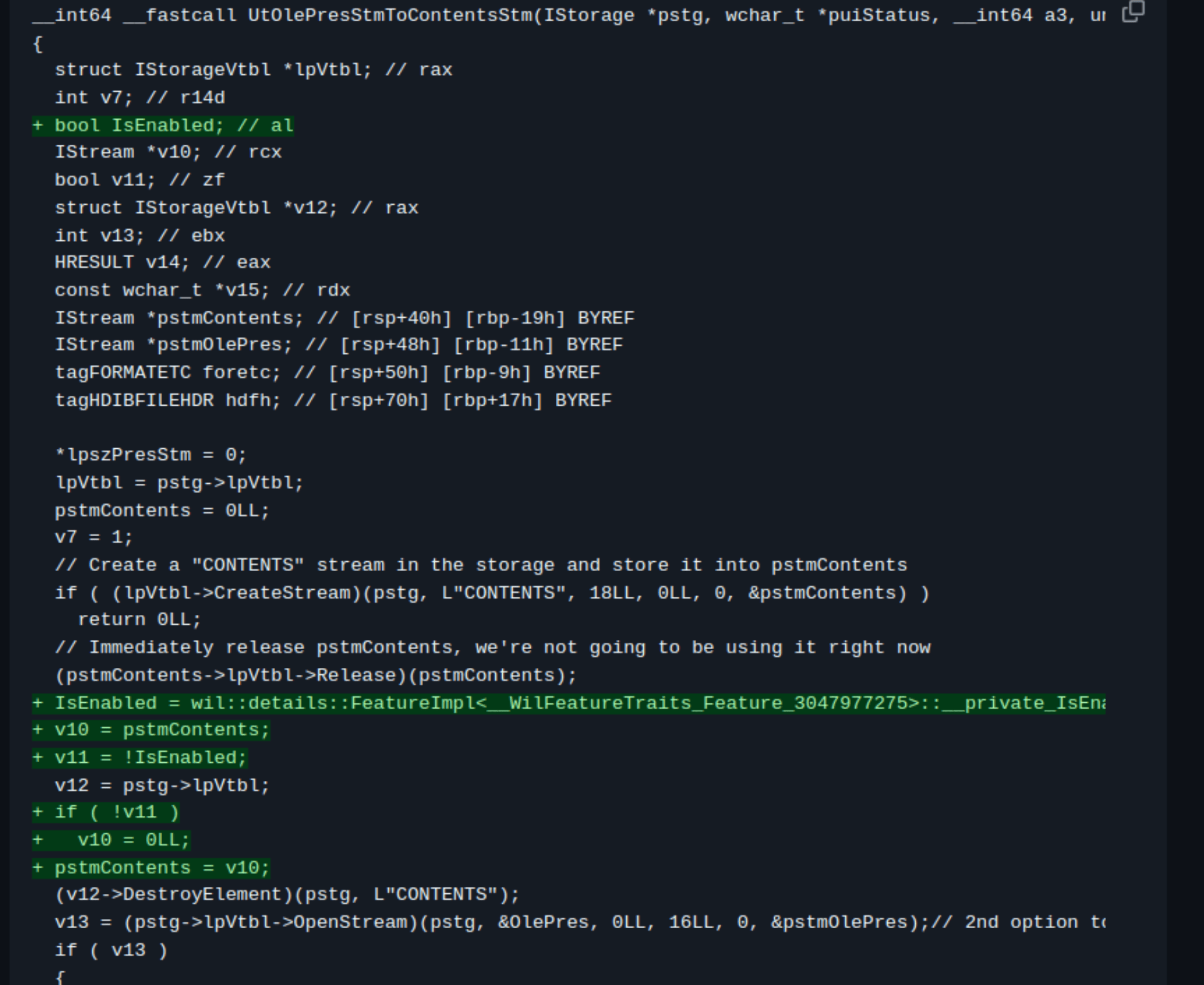 Исправленная UtOlePresStmToContentsStm